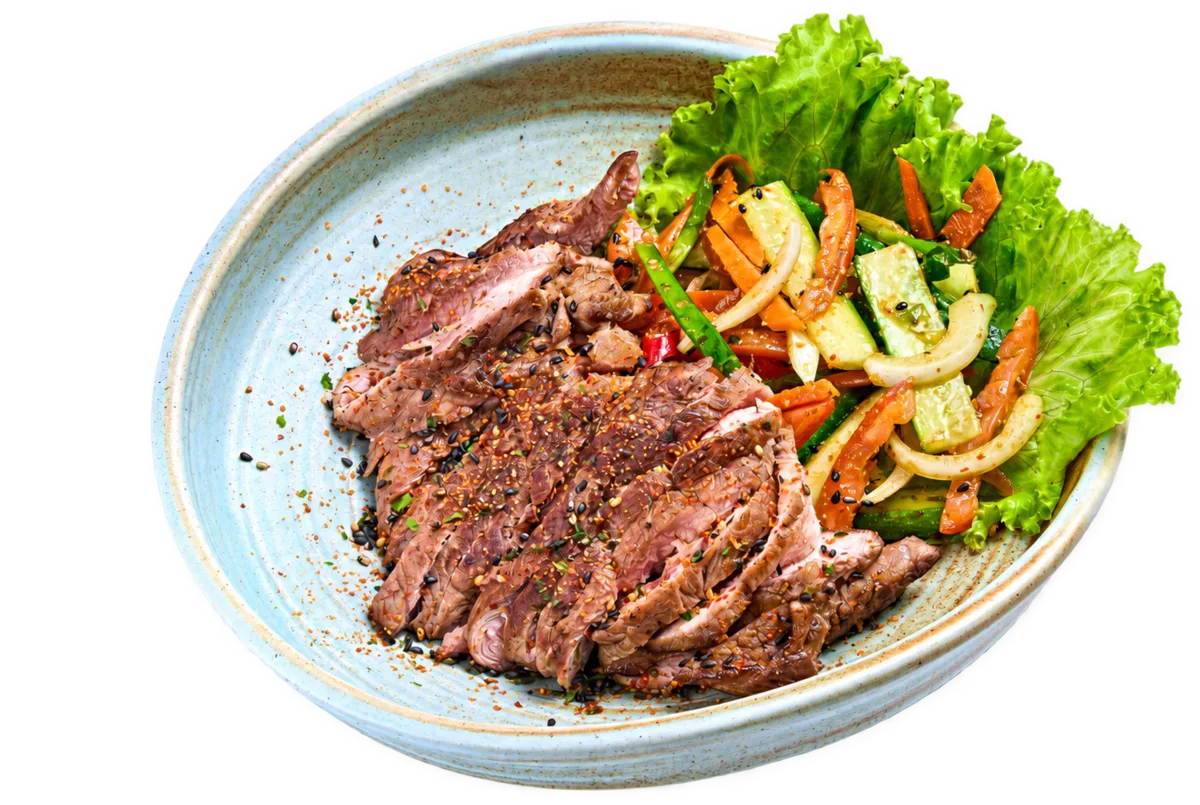 Thai grilled pork neck with fresh salad