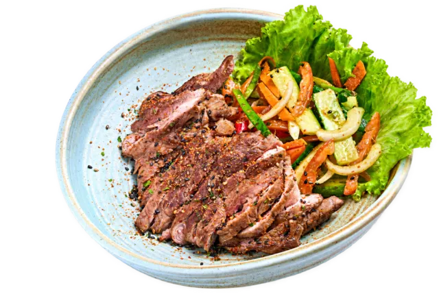Thai grilled pork neck with fresh salad